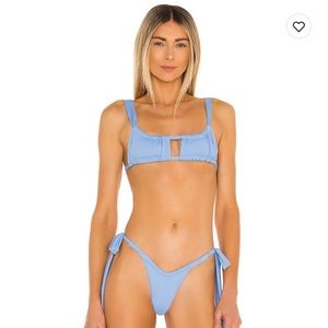 Beach Riot Chambray Willow Bikini Top and Bottom